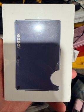 The Ridge Slim Metal Card Holder Wallet - Blue